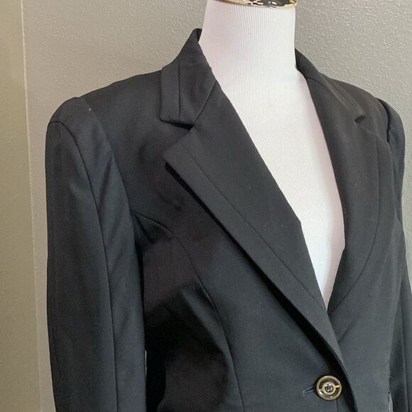 Just Cavalli Wool Black Two Button Women's Blazer US 8 medium IT 44 - Picture 2 of 15